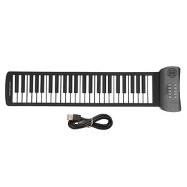 Roll Up Piano 49 Keys 4D Surround Sound USB Battery Powered Portable Keyboard Piano for Kids Beginner PM49