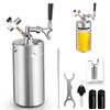 Dbgogo 128oz Mini Keg Growler Tap System, Stainless Steel Mini