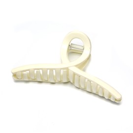 QinGoo Large White Hair Clip Giant Beautiful Women's Hair Clip Headdress Elegant Hair Accessory 1 Piece (13 cm x 6.2 cm, White)