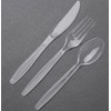 50 Clear Plastic Spoons Strong Heavy Duty Clear Plastic Spoons,