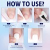 Bellelfin Press on Toenails for Women Glossy White Toenails Press