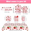 GalaHub Berry First Birthday Decor, 194Pcs Strawberry Party Supplies Serves