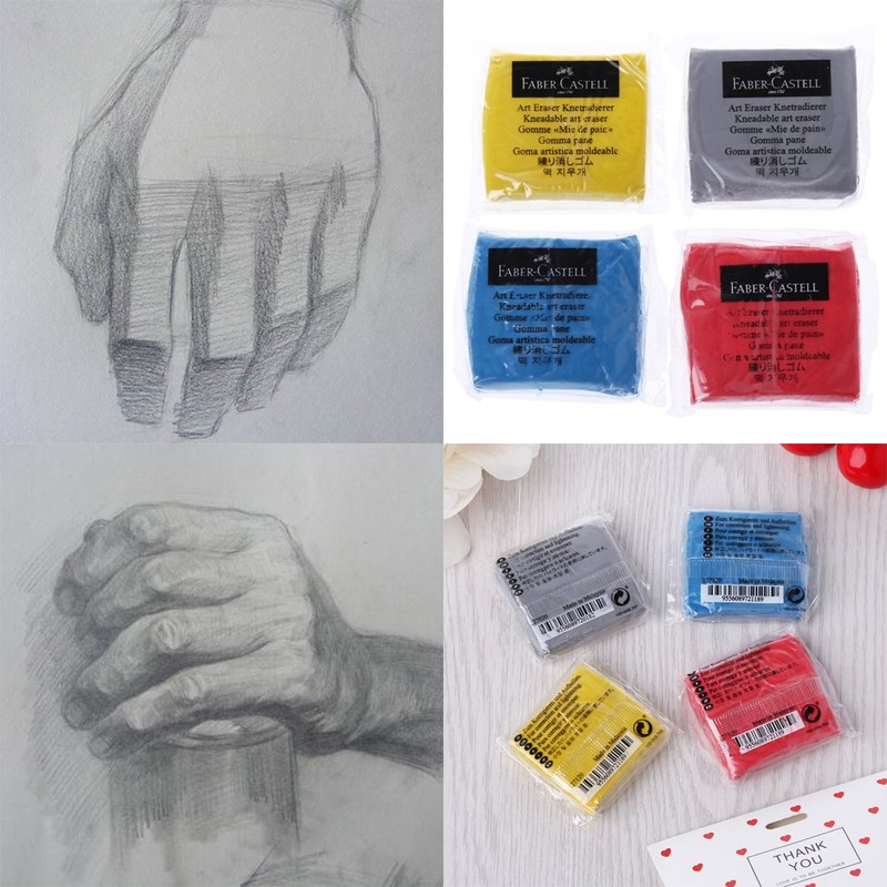 FATTERYU Kneaded Rubber Art Sketch Drawing Eraser Pencil Pastel Pencil
