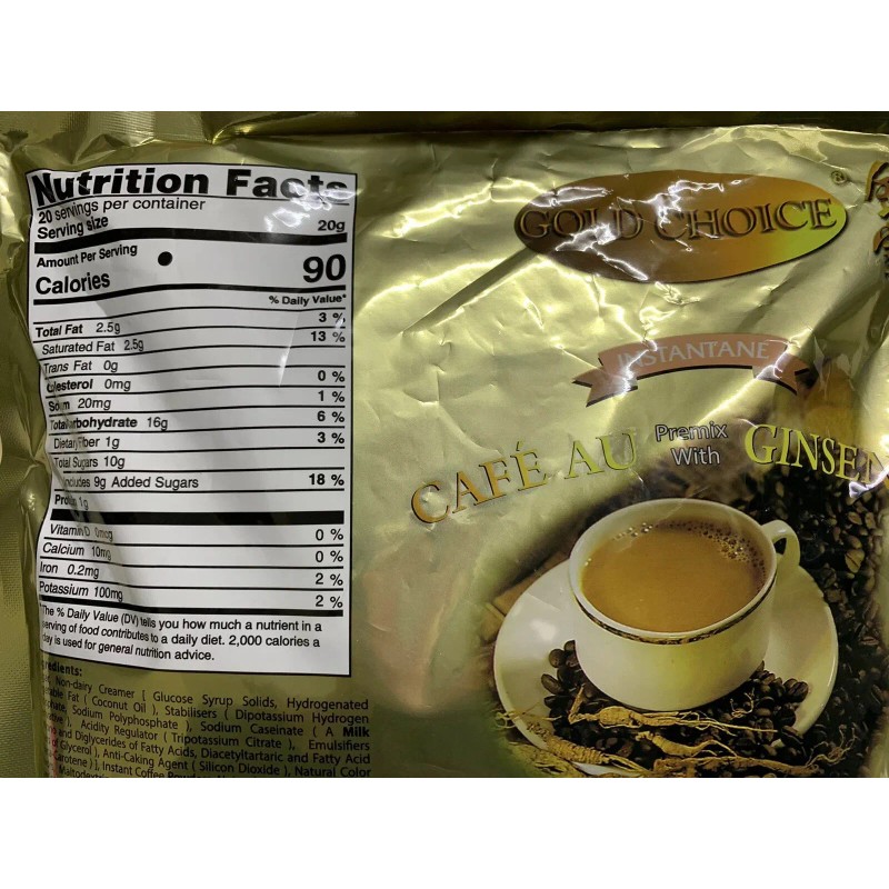 Golod Choice Gold Choice Instant Premix Ginseng Coffee 20 Sticks