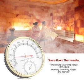 Sauna Room Thermometer, Metal Indoor Thermometer Hygrometer Hygrothermometer Sauna Room Accessory