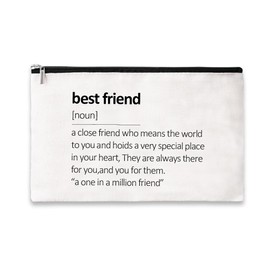 Travel Makeup Bag for Best Friend Birthday Friendship Gifts for Friends Women Cosmetic Bag for Women Small Makeup Bags Gift for Friend Thank You Christmas Gifts for Bestie Best Friend Women