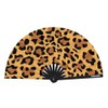 Leopard Print Drag Fan for Festivals and Drag Queens