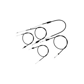 MOTOFLEX Set of 5 Bowden cables, black, flat handlebars - MZ TS 125, 150