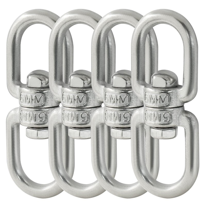 Bivethoi 6 PCS Double Eye Swivel, Stainless Steel Eye to