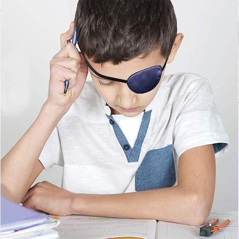 2PCS Washable Eye Patch Adjustable Pirate Eye Patch Portable Strabismus