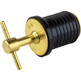 Sea Dog 520082-1 Brass T-Handle Drain Plug - 1-1/4"