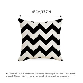 4 PCS Throw Pillow Case Pillows Cushion Cover Black and White Square Cushion Covers Boho Modern Abstract Decorative Minimalist Style Square Cushion Covers Decorations for Sofa Couch Bed