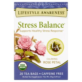 LIFESTYLE AWARENESS 2 PACK LIFESTYLE AWARENESS STRESS BALANCE HERBAL TEA - ROSE PETAL –(40 BAGS)