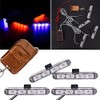 Riloer 16 LED Car Strobe Flash Light, 12V Dash Police