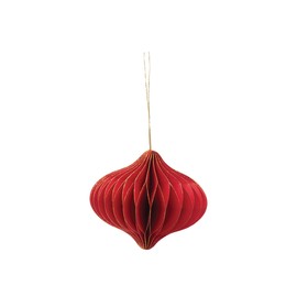Gallerie II Honeycomb Paper Red Ornament Red