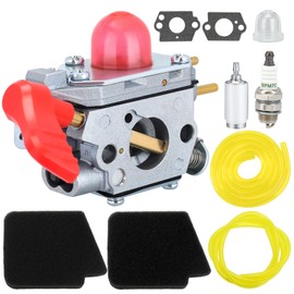 Hipa 545081857 Carburetor Kit for Poulan BVM200FE Carb Craftsman 25CC Leaf Blower Parts Replace Zama C1U-W43 C1U-W43B C1U-W43C with Air Filter Fuel Line Primer Bulb