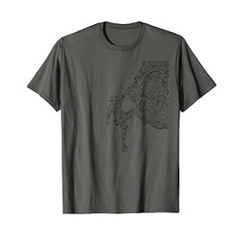Bouldering Rock Climber Nature Sport Drawing Climbing T-Shirt