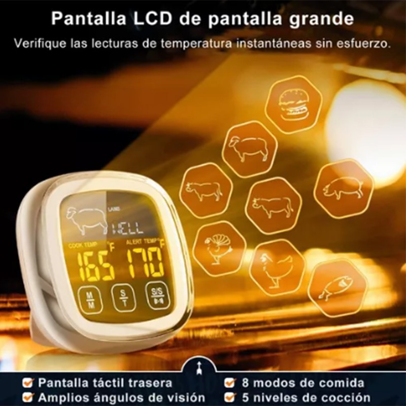 Digital Meat Thermometer Instant Read Touch Screen Food Thermometer with