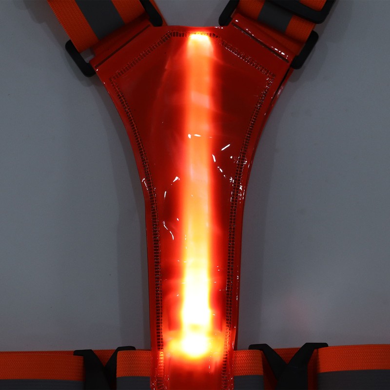 Reflective Vest USB Charging Safe Adjustable for Adults Runing Walking