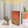 Metal Bookends, Gingko Bookend, Decorative Metal Book Stand Set in