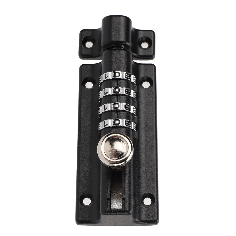 Combination Latch Lock 4 Digit Black Anti Theft Waterproof for