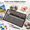 24-Brush Artist Paint Brush Set with Palette Knife & Storage