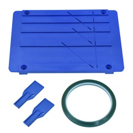 Tape Splicing Set, Blue Splicing Block with 2 Leader Tapes and Sealing Ring for 1/4, 1/2, 1/8, 1 Inch Tapes
