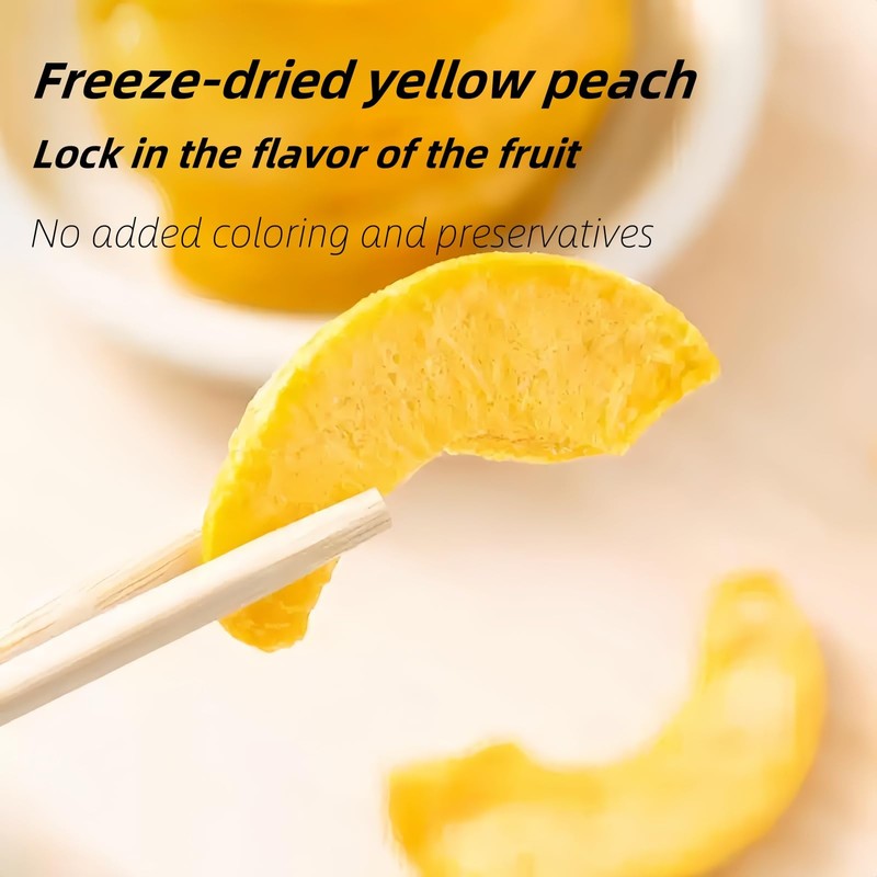 Freeze dried yellow peach,Dehydrated peaches，dried peaches， No Sugar Added, Crisp