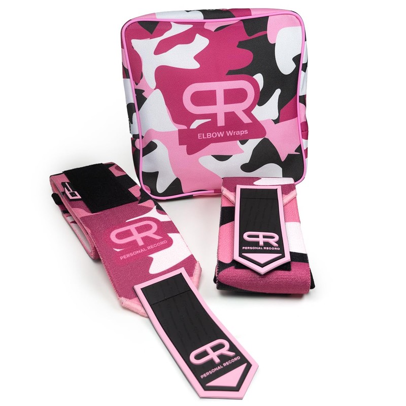 PR Personal Record Elbow Wraps for Weightlifting - Heavy Duty