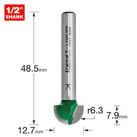 Trend C054X1/4TC Radius 6.3mm Radius X 12.7mm Diameter - Silver