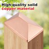 Blulu 4 Pcs 4''x6'' (Actual 3.5''x5.5'') Solid Copper Pyramid Post