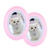 GRRONZEE 2 Pack Oval Picture Frame 5x7 Pink, Wall Photo