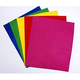 Generic Extra Thick 3-4mm Felt Craft Kit Packs 30cm x 25cm Plain Mixed Polyester Sheets (Rainbow, 5) - All Ages