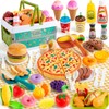 78Pc Pretend Play Food for Kids Kitchen, Cutting Toy Food