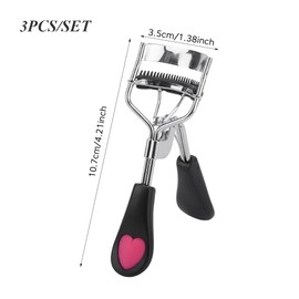 3pcs Eyelash Curler with Built in Comb, False Eyelashes Accessory, Professional Eyes Makeup Tools for Women Curled Eyelashes(Size:3 PCS)