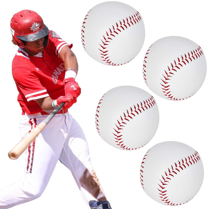 Baseball Soft Softball Ball Practice Pack of 4 PVC Outer