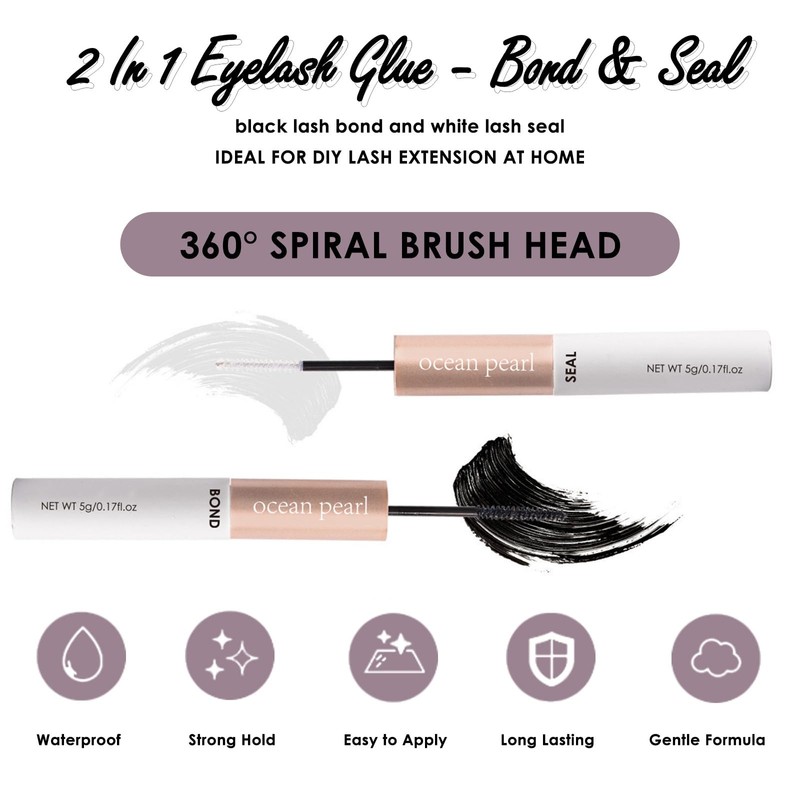 Individual Lashes with Lash Bond and Seal 120 Cluster Lashes