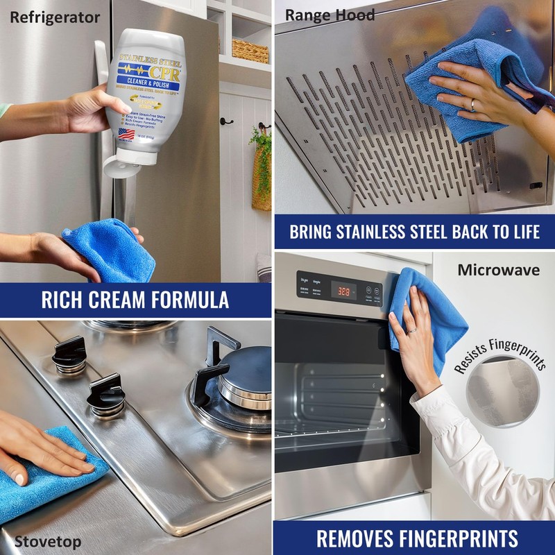 Stainless Steel CPR 18oz- 2-in-1 Kitchen Stainless Steel Cleaner and