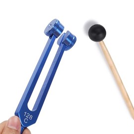 C128 - Tenedor de afinacin, terapia de tono de 128 hz, instrumento de curacin, bao de sonido, tenedor de afinacin, curacin de chakras, diapasones...  