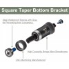 Thinvik 사각 테이퍼 하단 브래킷 - 시마노 BB-UN26/BB-300/BB-100/BB-101과 호환되는 68mm