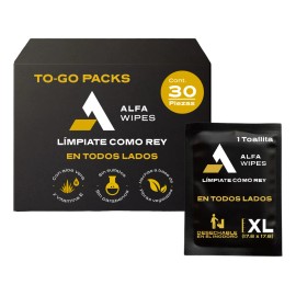 Toallitas Húmedas Alfa Wipes Desechables 30pack Individuales
