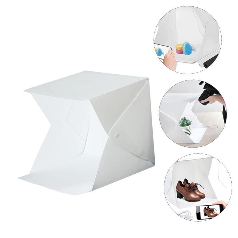 CIYODO Led Photo Light Box Tent 20cm Portable Softbox 4