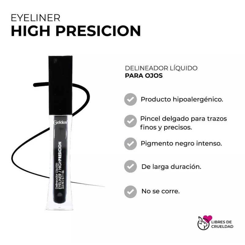 Gelden Delineador Liquido De Alta Precisión Para Ojos