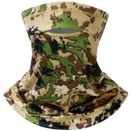 BASSDASH Fleece Neck Gaiter with Nose Hole Winter Face Mask for Men Women Windproof Scarf for Fishing Hunting Skiing, Highland, One Size