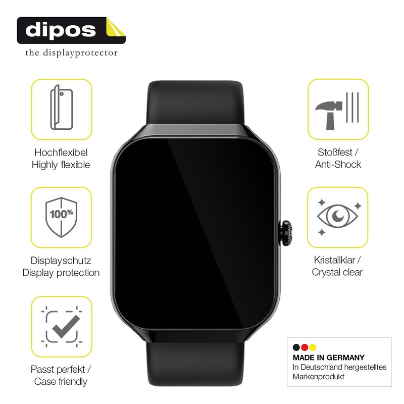 dipos FLEX 2x Protective Film Clear Suitable for Motast P99