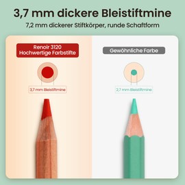 MARCO Kids Colouring Pencils - 36 Water Soluble Colours High Quality Ideal for Art Students and Professionals with Brush Gift in Iron Tin 3120 Series