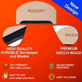 Rexzono® Beechwood Cashmere Comb, Wooden Sweater Shaver Comb, Brush Tool for De-Pilling Garments Wool Clothing and Scarves, Manual Portable Lint Remover