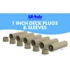 ALLSAFE Pool Fence Deck Sleeves & Hole Caps - Tan