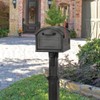 ARCHITECTURAL MAILBOXES Grand Haven Plastic, Mailbox and Post Kit, Black