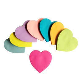 Heart Sticky Notes,3x3 Inches,8 Bright Colors,Neon Cute Notes,Easy to Post,Strong Adhesive,8 Pads,82 Sheets/Pad